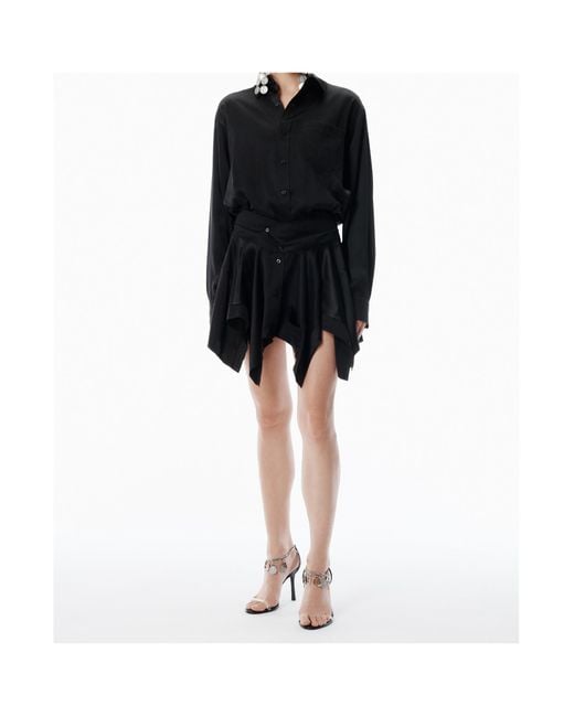 Alexander Wang Black T By Pre-Styled Double Shirt Dress