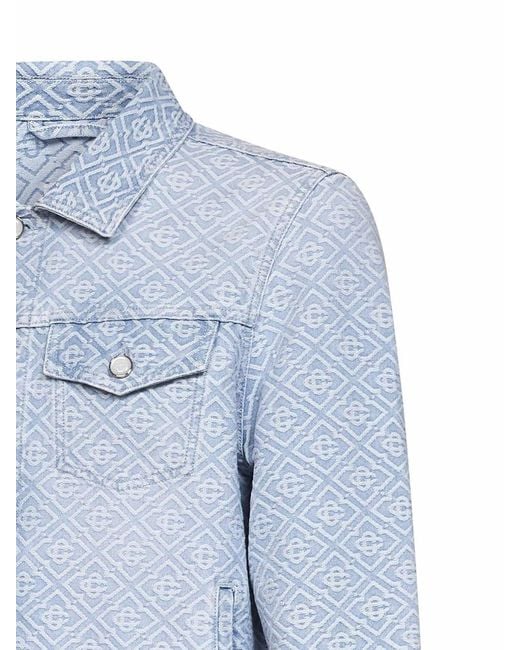 Casablanca Blue Monogram Denim Jacket for men