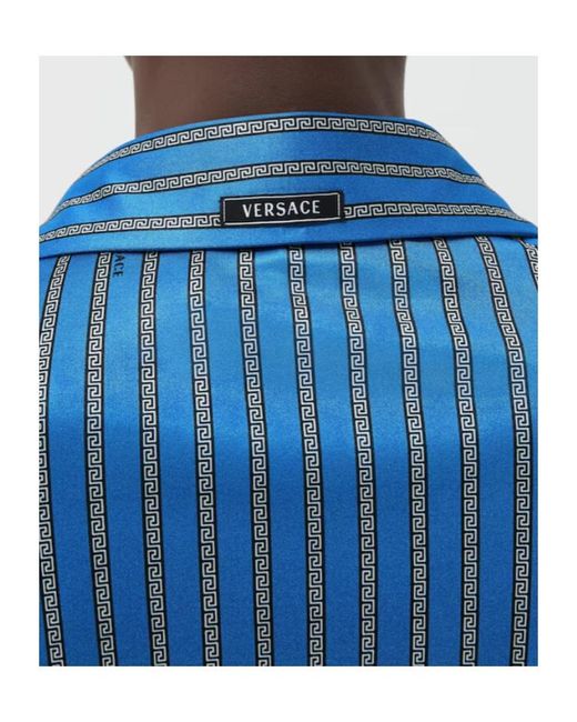 Versace Blue Viscose-Jersey Shirt
