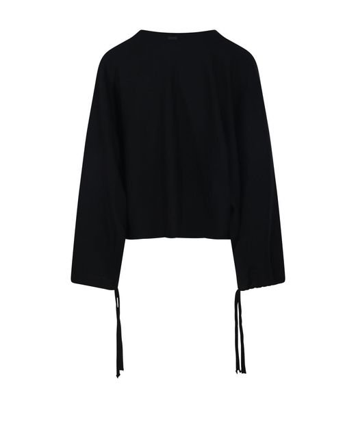 Max Mara Black Frais Crewneck Long-Sleeved Jumper