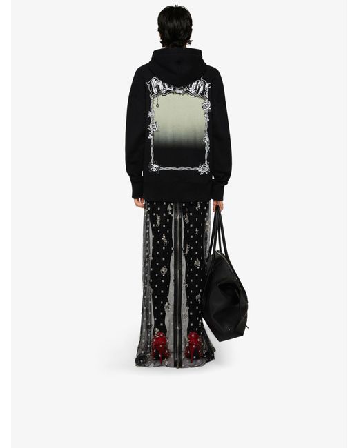 Givenchy Blue Graphic Printed Oversized Hoodie