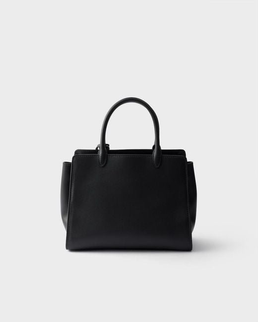 Prada Black Prelude Medium Leather Handbag