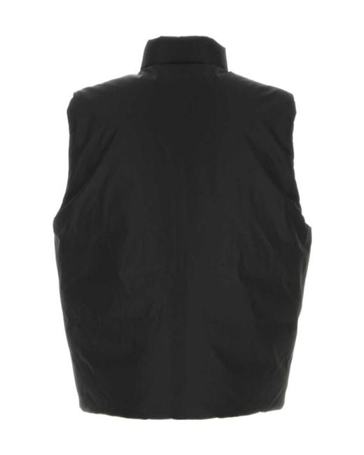 Jil Sander Black High-Necked Down Vest for men