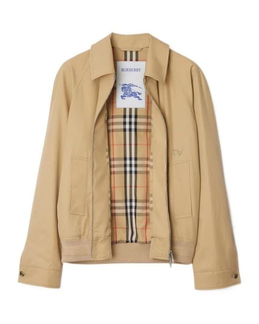Burberry Natural Collared Zip-Up Jacket for men