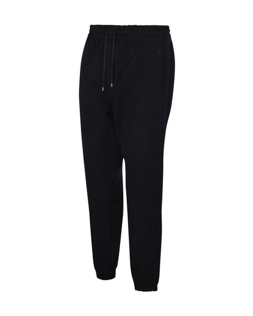 Saint Laurent Black Drawstring Slim Fit Pants for men
