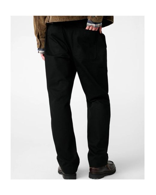 Studio Nicholson Black Denver Button-Fastening Trousers for men