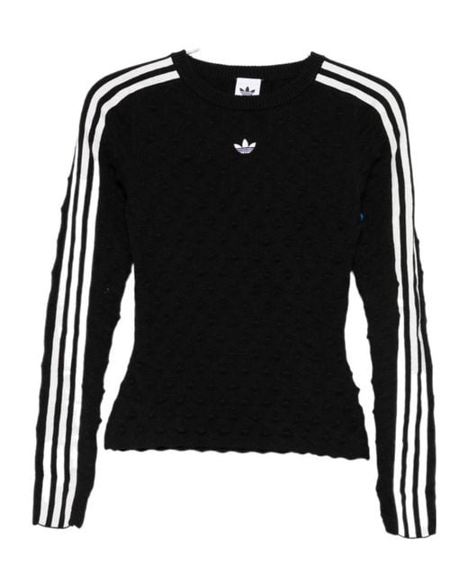 Adidas Black Crew-Neck Long-Sleeve Sweater