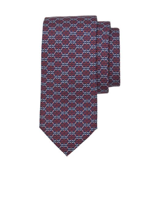 Ferragamo Purple Ferragamo Gancini Printed Tie for men