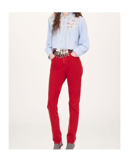 Chloé Tapered-Leg Jeans