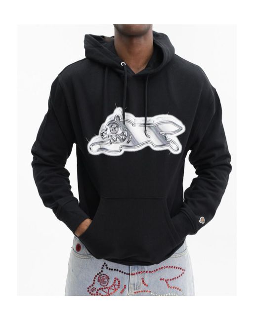ICECREAM Black Graphic Logo Hoodie for men