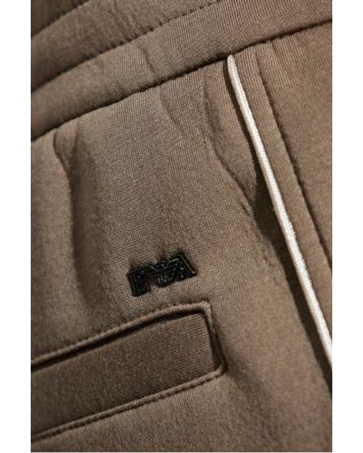 Emporio Armani Natural Side-Stripe Trousers for men