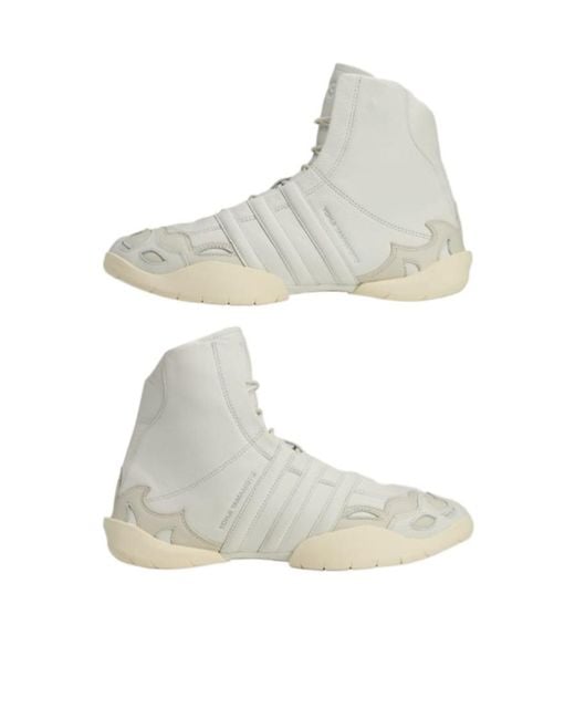 Y-3 Natural Regu 2002 Hi Lace-Up Sneakers for men