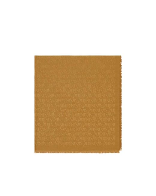 Saint Laurent Natural Large Square Scarf