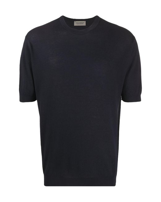 John Smedley Black Park Crew-Neck T-Shirt for men