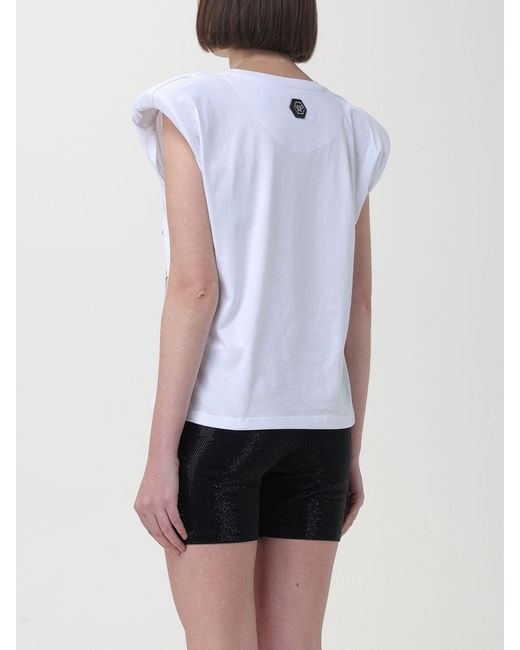 Philipp Plein White Sexy Pure Crystals-Embellished Sleeveless T-Shirt