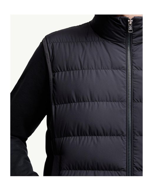 Moncler Blue Contrin Logo Patch Sleeveless Vest for men