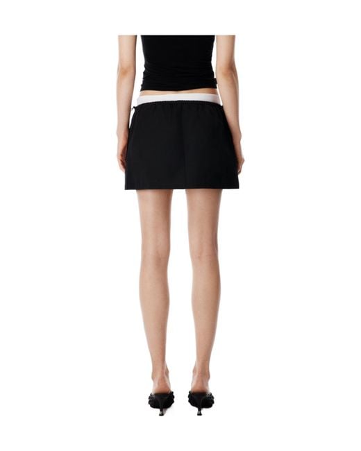 Alexander Wang Black Double Layer Waist Skirt