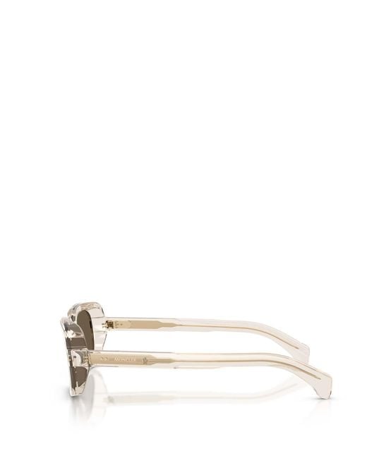 Moncler White Eyewear Rectangular Frame Sunglasses for men