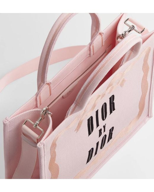 Dior Pink Medium Book Tote With Strap
