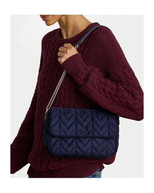 Ralph Lauren Blue Flap Shoulder Bag