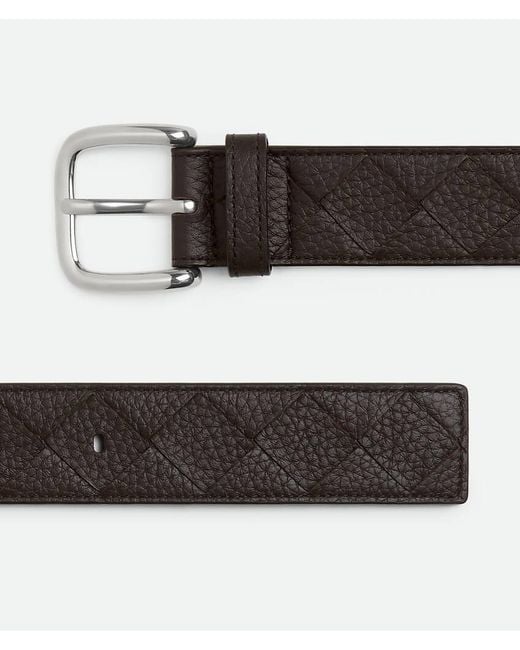 Bottega Veneta Black Intrecciato Taurillon Belt for men
