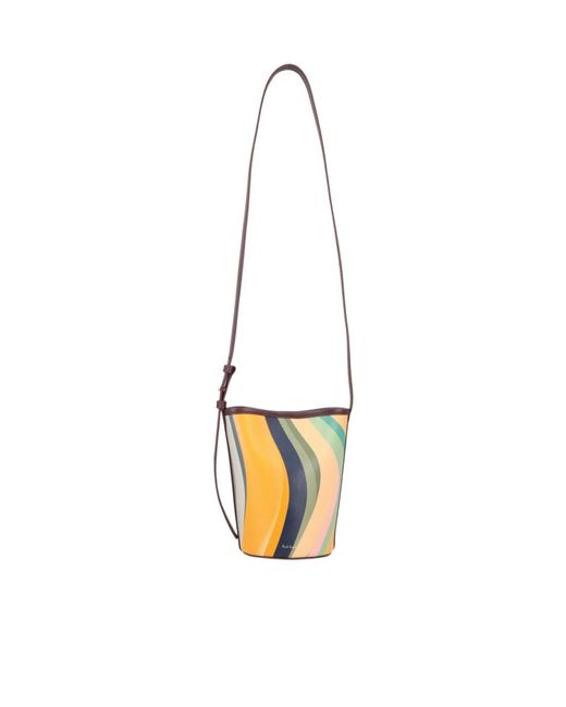 Paul Smith White Swirl Bucket Shoulder Bag
