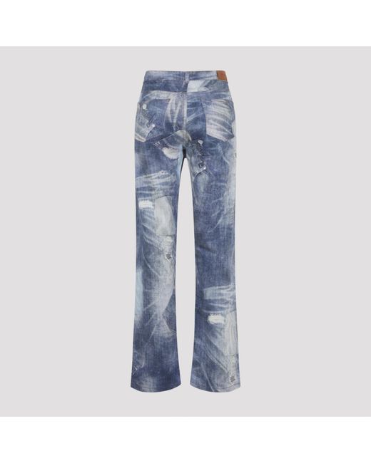 Roberto Cavalli Blue Button-Fastening Jeans