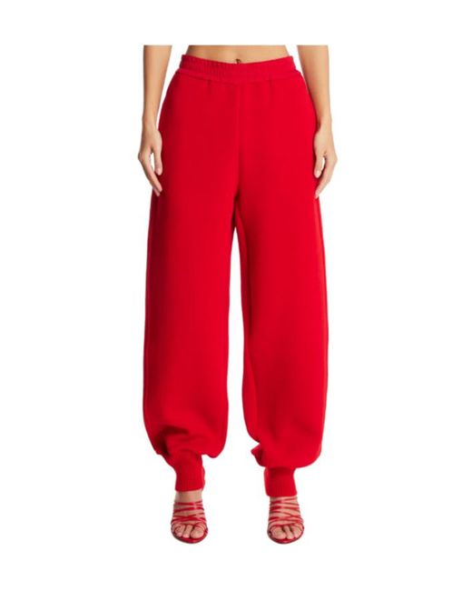 Jil Sander Red Elasticated Track Pants