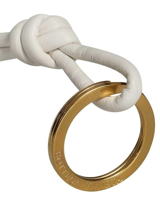 Bottega Veneta White Knit Detail Key Chain