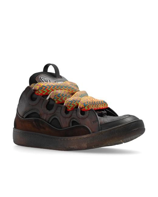 Lanvin Black Curb Chunky Lace-Up Sneakers for men