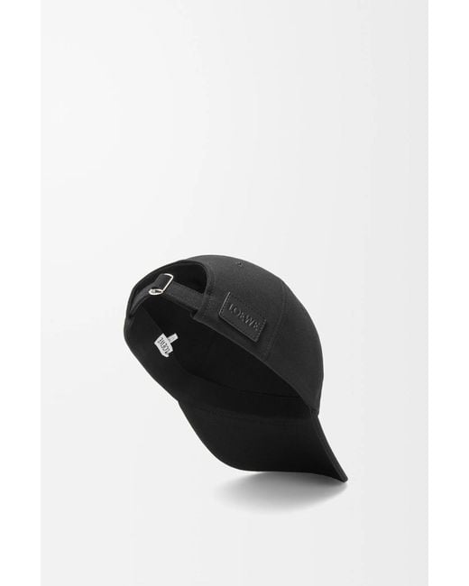 Loewe Black Logo Embroidered Baseball Cap