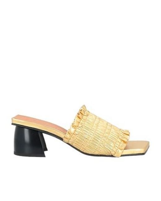 Ganni Natural Slide Sandals