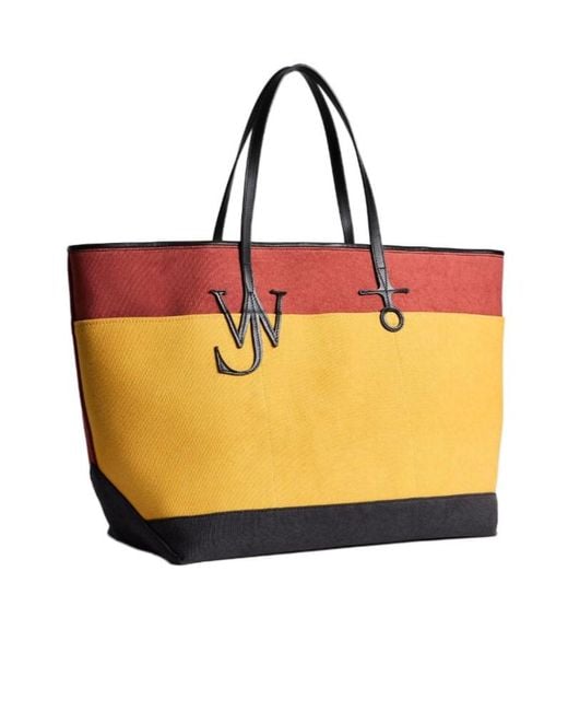 J.W. Anderson Yellow Xl Anchor Canvas Leather Tote