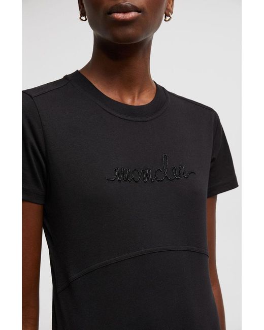 Moncler Black Logo Patch Crewneck T-Shirt