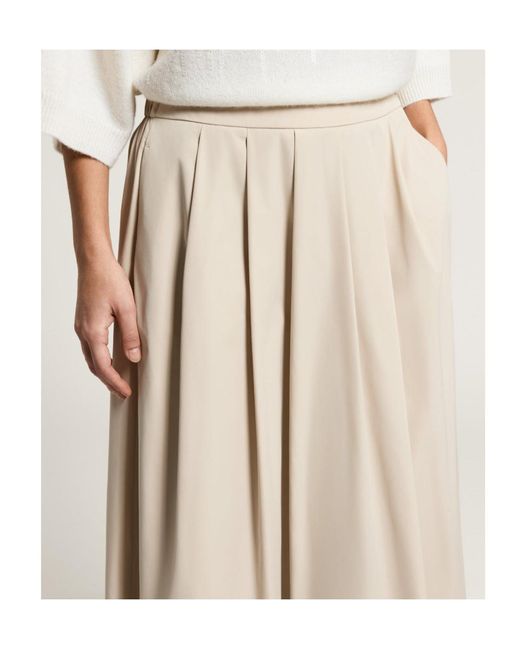 Peserico Natural Microfiber Midi Skirt