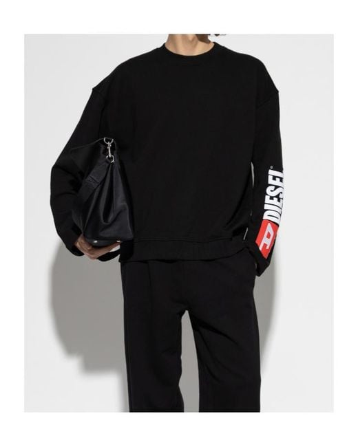 DIESEL Black Boxt-Nc-Div Crewneck Sweatshirt for men