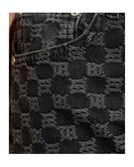 M I S B H V Gray Monogram-Check Jeans