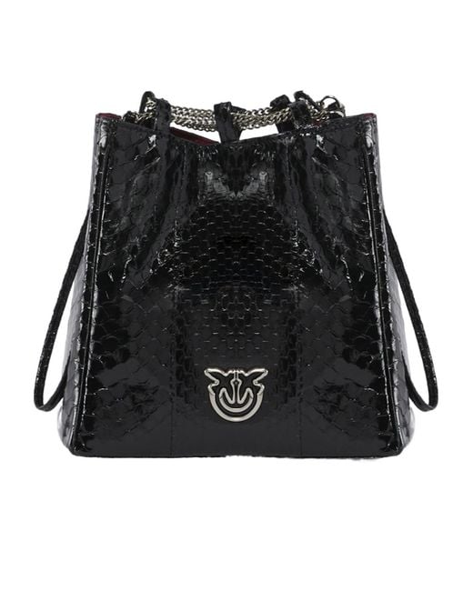 Pinko Black Drawstring Shoulder Bag