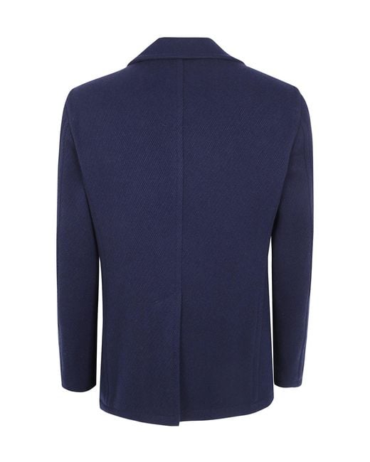 Tagliatore Blue Double-Breasted Casual Jacket for men