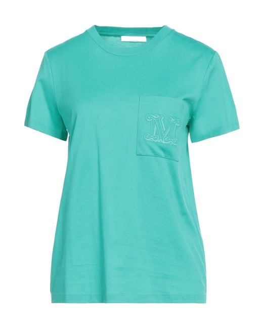 Max Mara Blue Logo Crew Neck T-Shirt