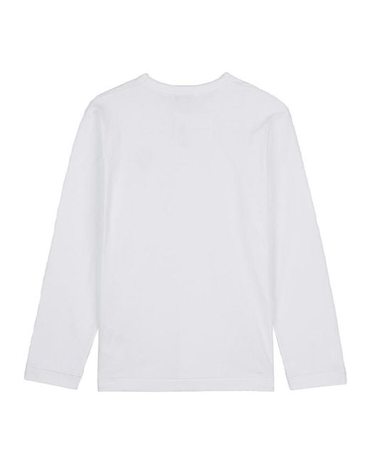 Comme des Garçons White Long-Sleeved T-Shirt for men