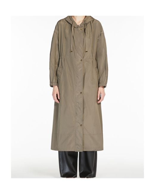 Max Mara Natural Long, Water-Repellent Taffeta Parka