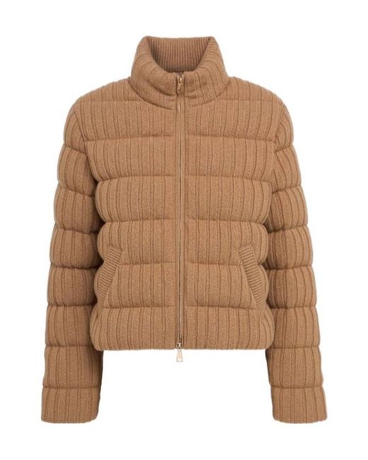Moncler Brown Down Cardigan Jacket