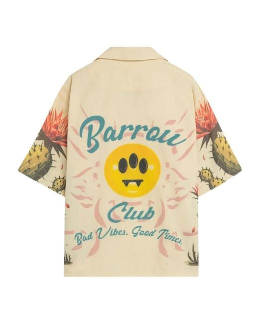 Barrow Natural Graphic Poplin Shirt for men