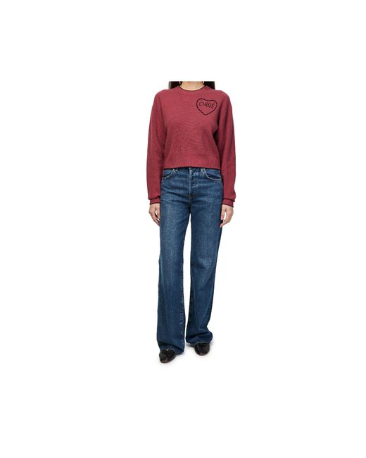 Chloé Red Logo Sweater
