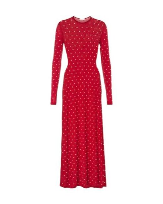 Rabanne Red Embellished Maxi Dress
