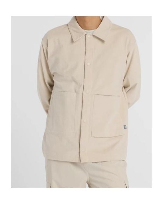 New Balance White Long-Sleeved Straight-Hem Shirt for men