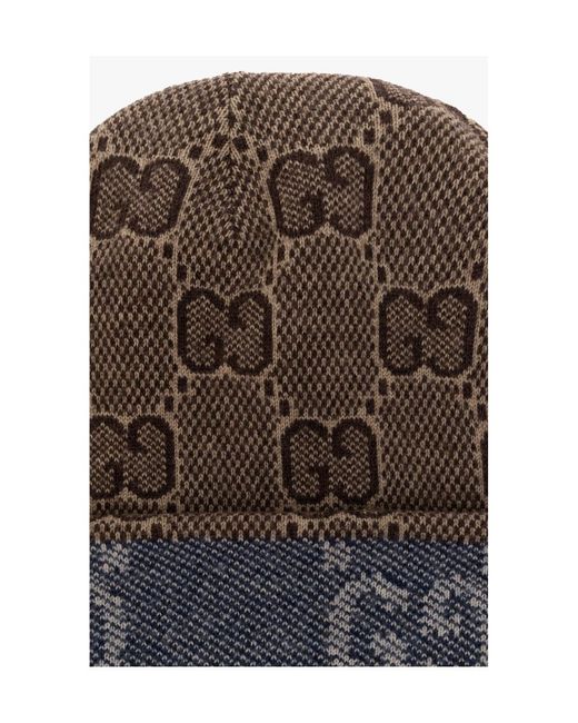 Gucci Blue Reversible Gg Beanie for men