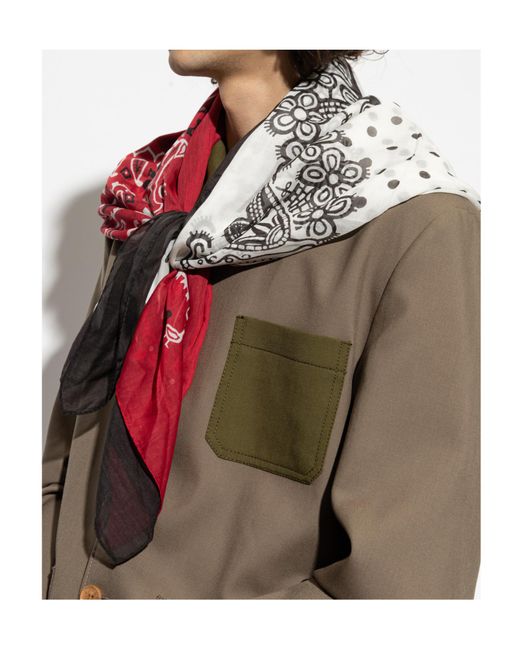 Moschino Pink Logo Printed Scarf for men