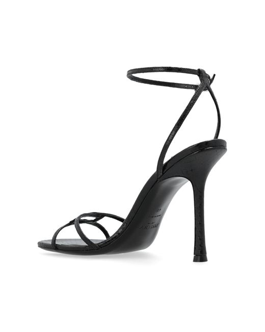 Jimmy Choo Metallic Leo 100 Wrap Leather Sandals